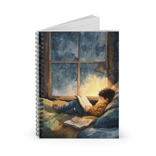 Rainy Day Reading | Spiral Notebook - Ruled Line