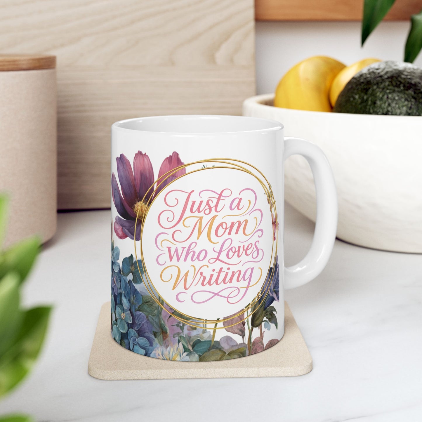 Just a Mom Who Loves Writing | Ceramic Mug, (11oz)