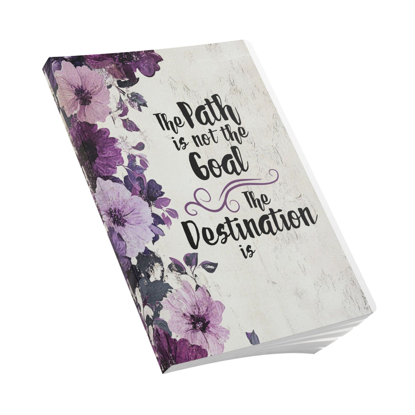 The Destination Softcover Journal | Purple Floral | Ruled Writing Notebook