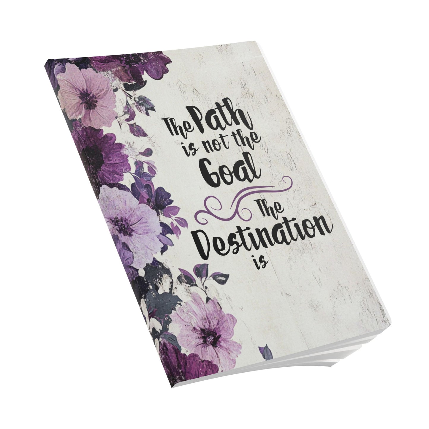 The Destination Softcover Journal | Purple Floral | Ruled Writing Notebook