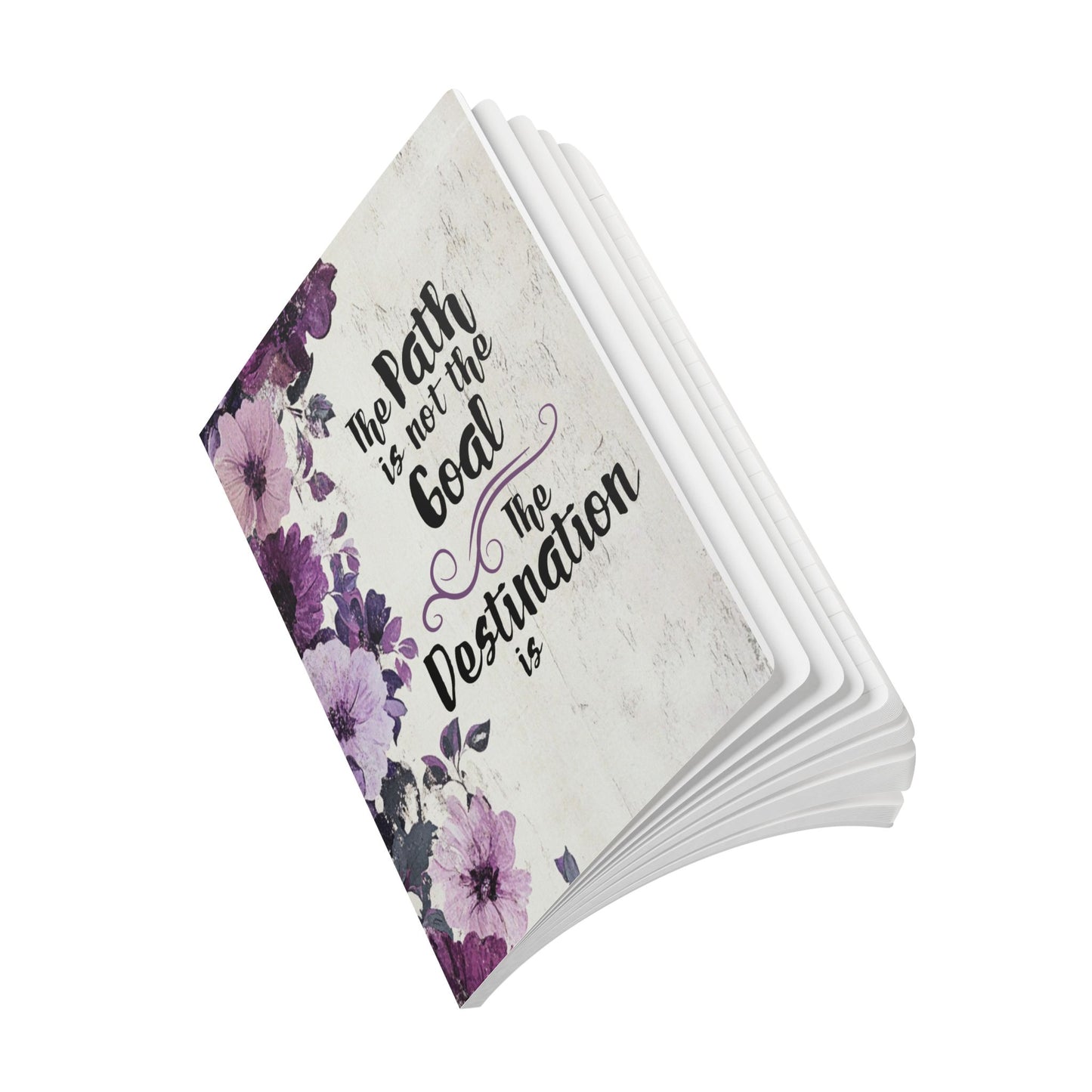 The Destination Softcover Journal | Purple Floral | Ruled Writing Notebook