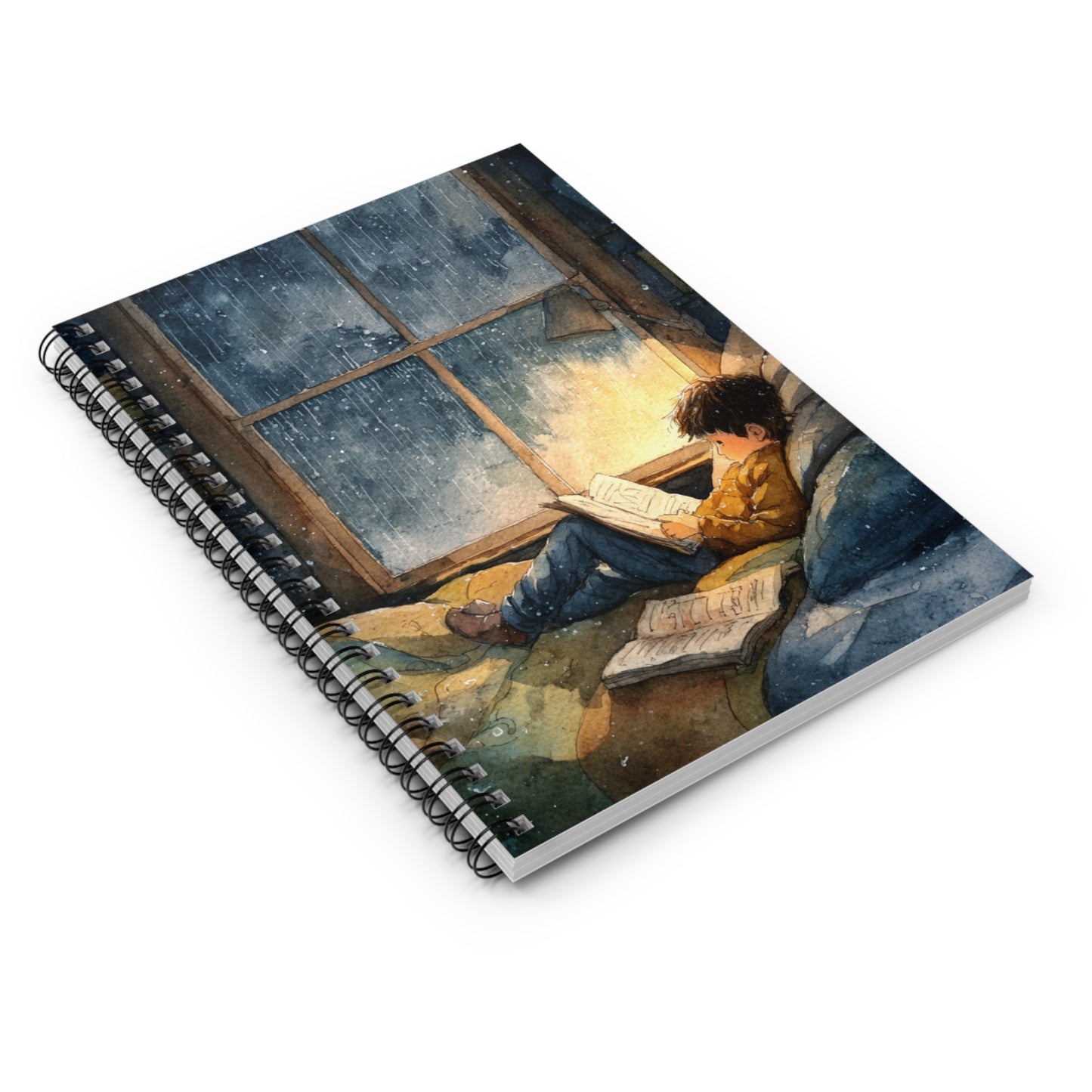Rainy Day Reading | Spiral Notebook - Ruled Line