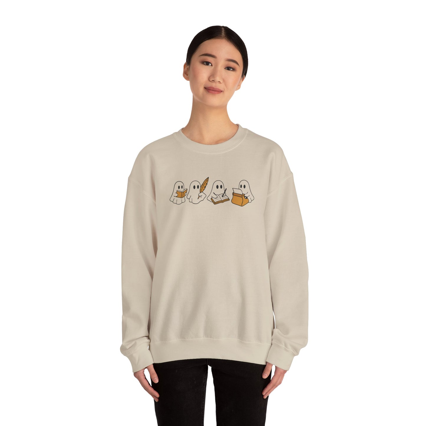 Ghostwriter Sweatshirt Funny Halloween Sweater for Writers | Spooky Book Lover Author Gift | Unisex Crewneck