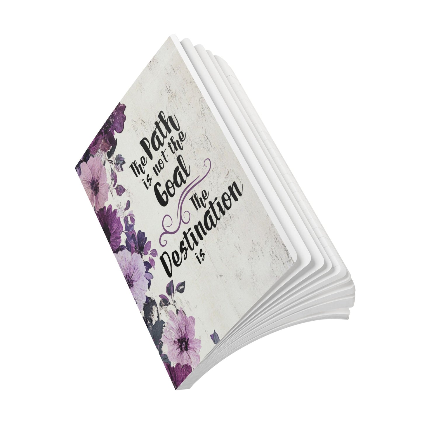 The Destination Softcover Journal | Purple Floral | Ruled Writing Notebook