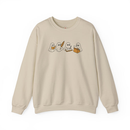 Ghostwriter Sweatshirt Funny Halloween Sweater for Writers | Spooky Book Lover Author Gift | Unisex Crewneck