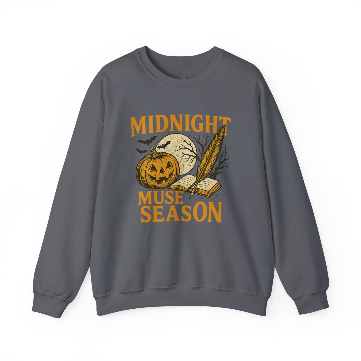 Midnight Muse Season | Halloween Themed Sweatshirt for Writers | Unisex Crewneck