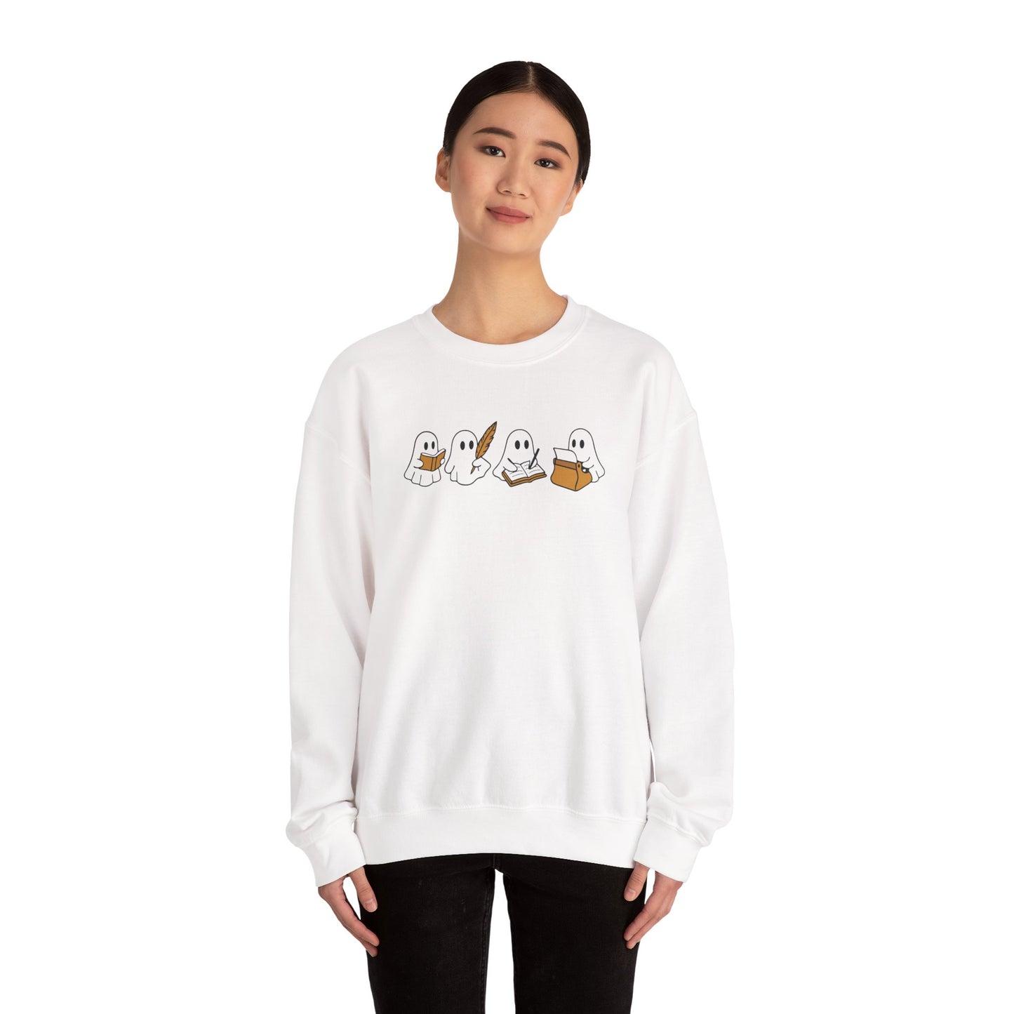Ghostwriter Sweatshirt Funny Halloween Sweater for Writers | Spooky Book Lover Author Gift | Unisex Crewneck