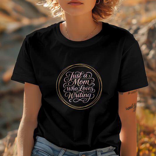 Just a Mom Who Loves Writing | Unisex Softstyle T-Shirt