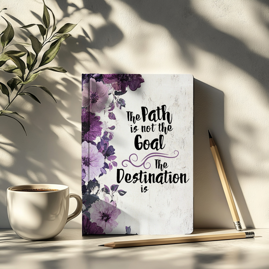 The Destination Softcover Journal | Purple Floral | Ruled Writing Notebook