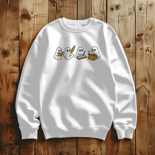 Ghostwriter Sweatshirt Funny Halloween Sweater for Writers | Spooky Book Lover Author Gift | Unisex Crewneck