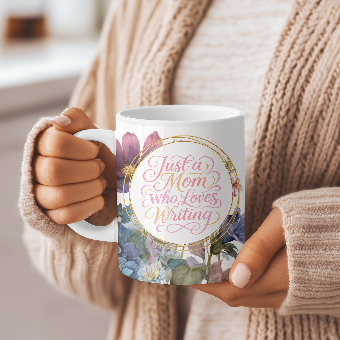 Just a Mom Who Loves Writing | Ceramic Mug, (11oz)